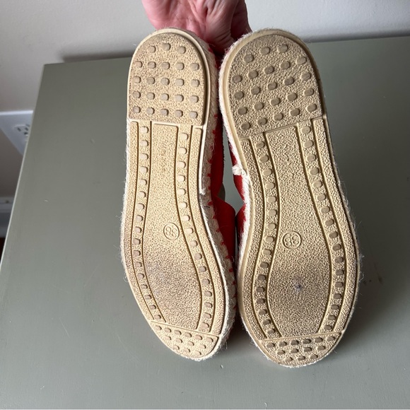 Miz Mooz Cherie Red Suede Leather Slip On Espadrille Flats 38 EU 7 US - Picture 7 of 10